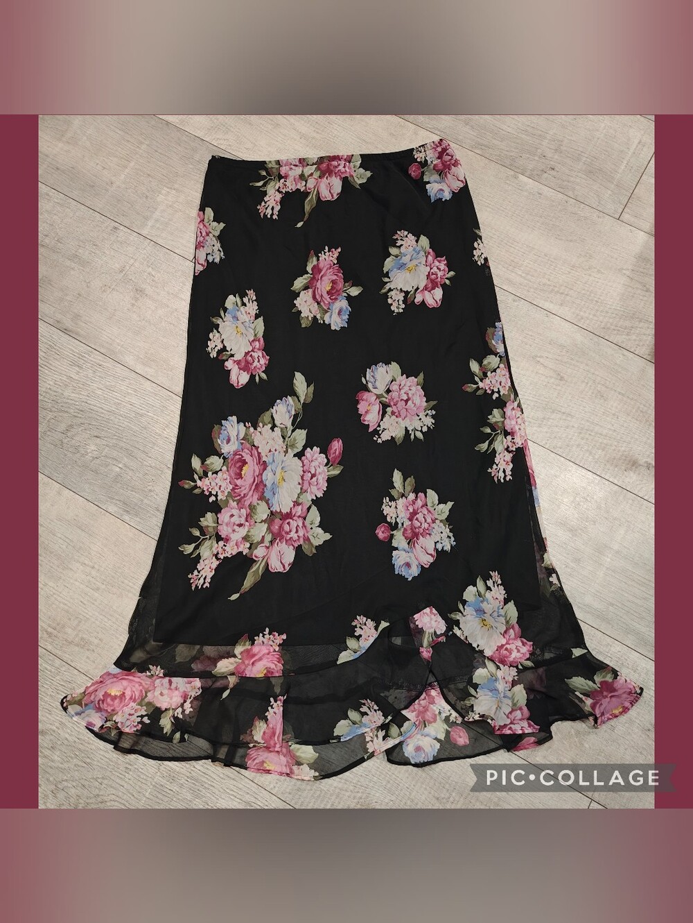 🥀 VINTAGE MSK FAIRYCORE FLORAL RUFFLE SKIRT 🥀